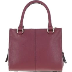 Three Section Leather Tote Shoulder Bag Wine: Z-73 -Luxe Style Central ashwood three section leather tote shoulder bag wine z 73 p7006 25573 image