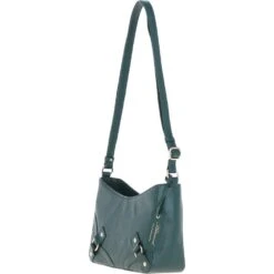 Top Zip Leather Crossbody Bag Green: Z-78 -Luxe Style Central ashwood top zip leather crossbody bag green z 78 p7024 25654 image
