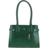 Two Section Leather Tote Bag Green: C-52 -Luxe Style Central ashwood two section leather tote bag green c 52 p5415 19531 image