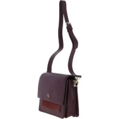 Two Sections Shoulder Bag Burgundy: AW0022 -Luxe Style Central ashwood two sections shoulder bag burgundy aw0022 p5310 19271 image