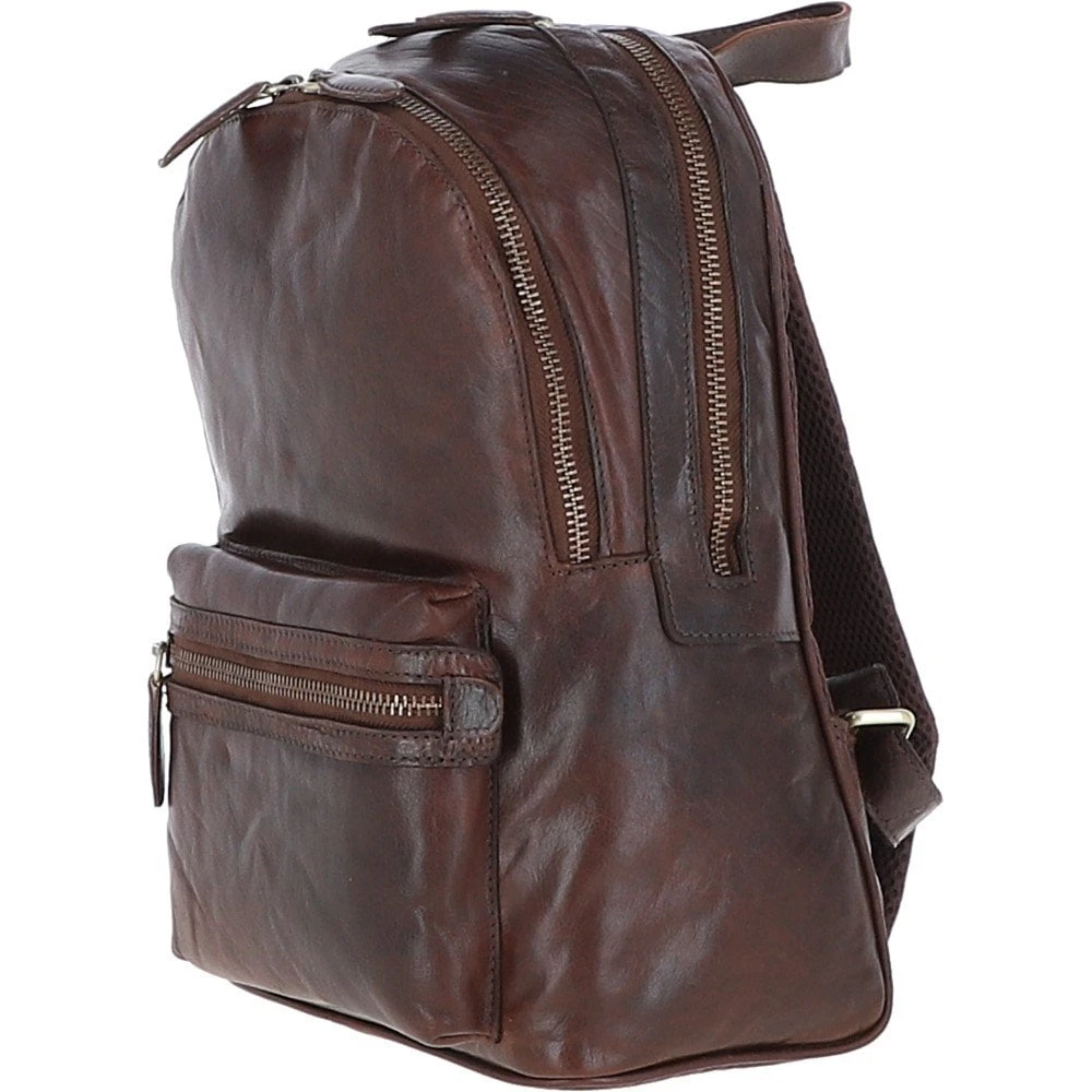 Unisex Leather Backpack Brandy : G-38 4 Unisex Leather Backpack Brandy : G-38 - Image 2