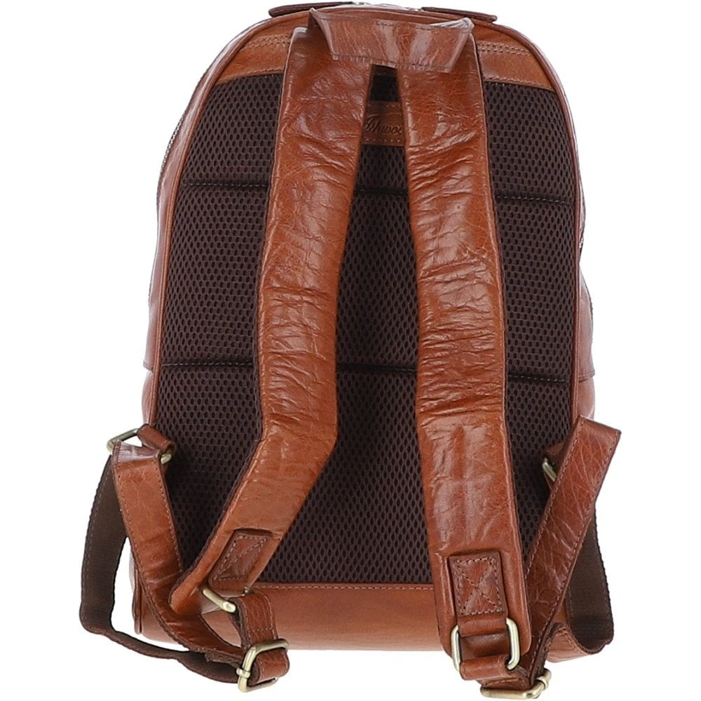 Unisex Leather Backpack Tan : G-38 5 Unisex Leather Backpack Tan : G-38 - Image 3