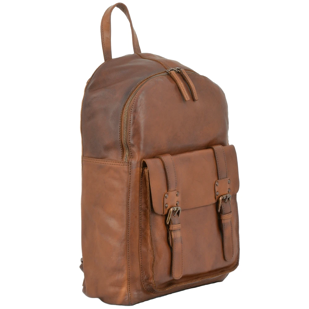 Unisex Leather Vintage Wash Backpack Rust : 7999 4 Unisex Leather Vintage Wash Backpack Rust : 7999 - Image 2