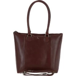 Vegetable Tanned Large Leather Bag Chestnut: V-29