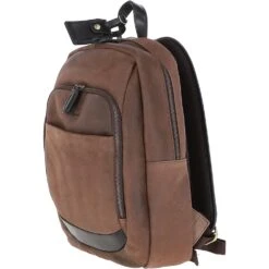 Vegetable Tanned Leather Backpack Oily Brown : 11319 -Luxe Style Central ashwood vegetable tanned leather backpack oily brown 11319 p6223 22503 image
