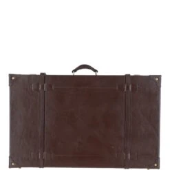 Vintage Large Leather Trunk Brown: VIN-26 -Luxe Style Central ashwood vintage large leather trunk brown vin 26 p6090 21939 image