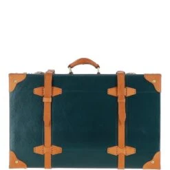 Vintage Leather Trunk Green: VIN-18