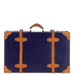 Vintage Leather Trunk Navy: VIN-18 -Luxe Style Central ashwood vintage leather trunk navy vin 18 p6485 23825 image