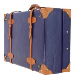 Vintage Leather Trunk Navy: VIN-22 -Luxe Style Central ashwood vintage leather trunk navy vin 22 p6087 21923 image