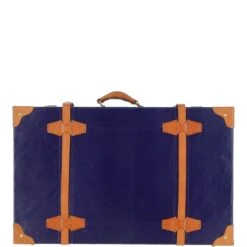 Vintage Leather Trunk Navy: VIN-22 -Luxe Style Central ashwood vintage leather trunk navy vin 22 p6087 21924 image