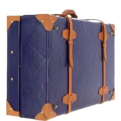 Vintage Leather Trunk Navy: VIN-22 -Luxe Style Central ashwood vintage leather trunk navy vin 22 p6087 21925 image