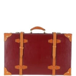 Vintage Leather Trunk Red: VIN-18