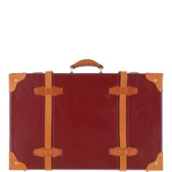 Vintage Leather Trunk Red: VIN-18 -Luxe Style Central ashwood vintage leather trunk red vin 18 p6084 21909 image