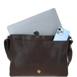 Front Page -Luxe Style Central ashwood waxy leather messenger bag brown david p6975 25816 image