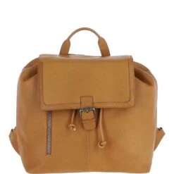Waxy Leather Travel Rucksack Cognac: W-70