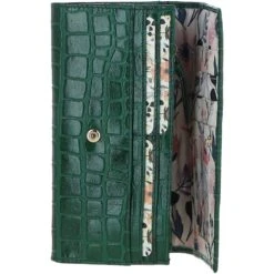 Womens Croc 7 Card Large Leather Purse Green: C-05 -Luxe Style Central ashwood womens croc 7 card large leather purse green c 05 p5997 21411 image