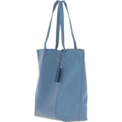 Womens Long Handle Leather Shopper Bag Denim: 62320 -Luxe Style Central ashwood womens long handle leather shopper bag denim 62320 p6656 24281 image