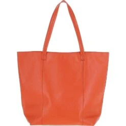 Womens Long Handle Leather Shopper Bag Mandarin: 62320 -Luxe Style Central ashwood womens long handle leather shopper bag mandarin 62320 p6657 24286 image