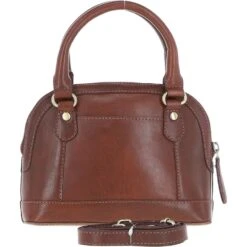 Womens Small Leather Tote Bag Chestnut: T-82