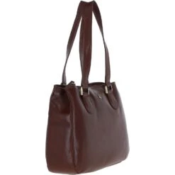 Womens Three Section Leather Shoulder Bag Chestnut: V-31 -Luxe Style Central ashwood womens three section leather shoulder bag chestnut v 31 p5295 19113 image