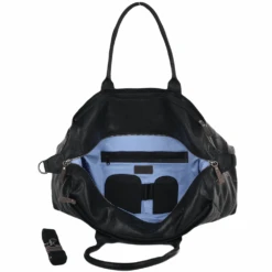 XLarge Leather Travel Holdall Black : 4556 -Luxe Style Central ashwood xlarge leather travel holdall black 4556 p623 2533 image