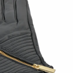 Front Page -Luxe Style Central ashwood zip and stitch detail leather gloves black 373 p1691 7502 image