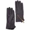 Zip And Stitch Detail Leather Gloves Purple : 373 -Luxe Style Central ashwood zip and stitch detail leather gloves purple 373 p1693 7515 image