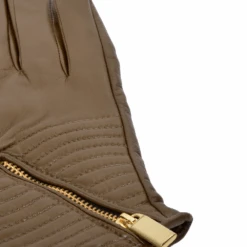 Front Page -Luxe Style Central ashwood zip and stitch detail leather gloves taupe 373 p1696 7514 image