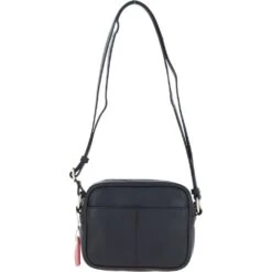Zip Top Leather Cross Body Bag Black: 63594 -Luxe Style Central ashwood zip top leather cross body bag black 63594 p6795 24897 image