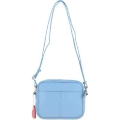 Zip Top Leather Cross Body Bag Blue: 63594 -Luxe Style Central ashwood zip top leather cross body bag blue 63594 p6796 24902 image