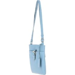 Zip Top Leather Cross Body Bag Glome Blue: SB Buckle -Luxe Style Central ashwood zip top leather cross body bag glome blue sb buckle p6040 23580 image