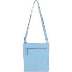 Zip Top Leather Cross Body Bag Glome Blue: SB Buckle -Luxe Style Central ashwood zip top leather cross body bag glome blue sb buckle p6040 23581 image