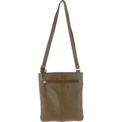 Zip Top Leather Cross Body Bag Olive: SB Buckle -Luxe Style Central ashwood zip top leather cross body bag olive sb buckle p6052 21566 image