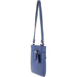 Zip Top Leather Cross Body Bag Royal Blue: SB Buckle -Luxe Style Central ashwood zip top leather cross body bag royal blue sb buckle p6058 21545 image