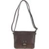 Aswood Leather Crossbody Bag Brown: Dom