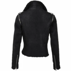 Belted Biker 2-in-1 Biker Pilot Jacket Black/snu : Luna -Luxe Style Central belted biker 2 in 1 biker pilot jacket black snu luna p1492 6696 image