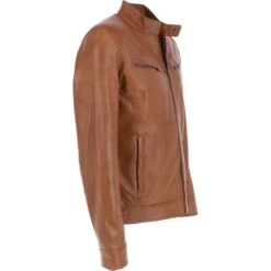 Leather Biker Jacket Tan: Hartside -Luxe Style Central brampton leather biker jacket tan hartside p5378 19453 image