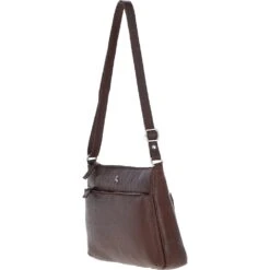 Bridge Croc Print Leather Shoulder Bag Brandy/croc: MC2 -Luxe Style Central bridge croc print leather shoulder bag brandy croc mc2 p6834 25250 image