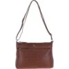 Bridge Croc Print Leather Shoulder Bag Cognac/croc: MC2 -Luxe Style Central bridge croc print leather shoulder bag cognac croc mc2 p6835 25256 image
