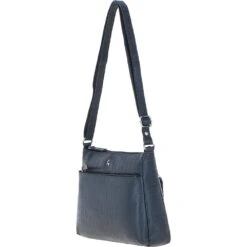 Bridge Croc Print Leather Shoulder Bag Navy/croc: MC2 -Luxe Style Central bridge croc print leather shoulder bag navy croc mc2 p6836 25266 image