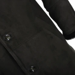 Buffed Sheepskin Coat Brown : Emelio -Luxe Style Central buffed sheepskin coat brown emelio p808 3377 image