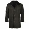 Buffed Sheepskin Coat Brown : Emelio -Luxe Style Central buffed sheepskin coat brown emelio p808 3457 image
