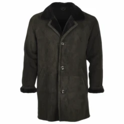 Buffed Sheepskin Coat Brown : Emelio