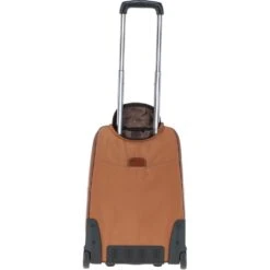 Cabin Size Columbian Leather Weekend Trolley Tan : 8148 -Luxe Style Central cabin size columbian leather weekend trolley tan 8148 p7641 27562 image
