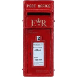 Cast Iron Replica Royal Mail ER Mailbox Red: DI-3729