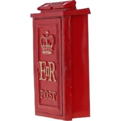 Cast Iron Replica Royal Mail ER Wall Mailbox Red: DI-5558-RG -Luxe Style Central cast iron replica royal mail er wall mailbox red di 5558 rg p7644 27611 image