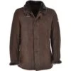 Classic Leather Sheepskin Coat Brown : Gerald -Luxe Style Central classic leather sheepskin coat brown gerald p3057 13492 image
