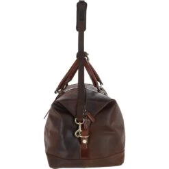 Cow Oily Leather Large Weekend Holdall Brown/Brandy: FEN-786 -Luxe Style Central cow oily leather large weekend holdall brown brandy fen 786 p5704 20333 image