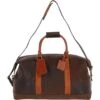 Cow Oily Leather Large Weekend Holdall Brown/Tan: FEN-786