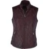 Diamond Quilted Leather Gilet Burgundy : Hampton -Luxe Style Central diamond quilted leather gilet burgundy hampton p2593 11445 image